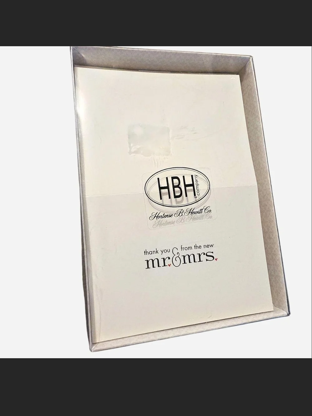 HBH 'Mr & Mrs' Thank You Cards - Cream and Black